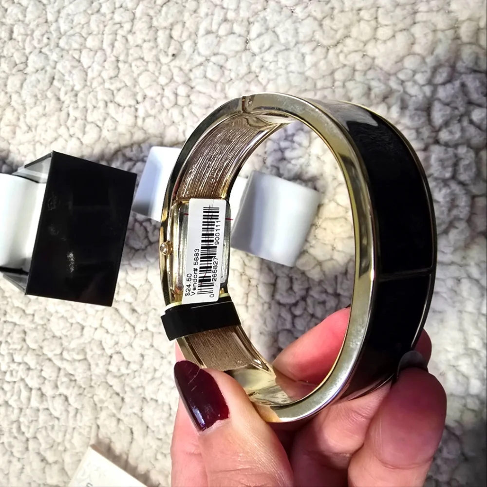 Embassy by Gruen Black and Gold Wearable Watch